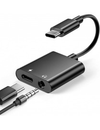 USB type C vers audio 3.5mm (4pins) + charge