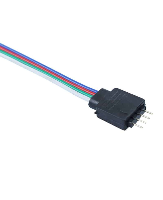  Câble connecteur mâle pour LED 4 broches