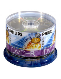 DVD-R Philips 16X, paquet de 50